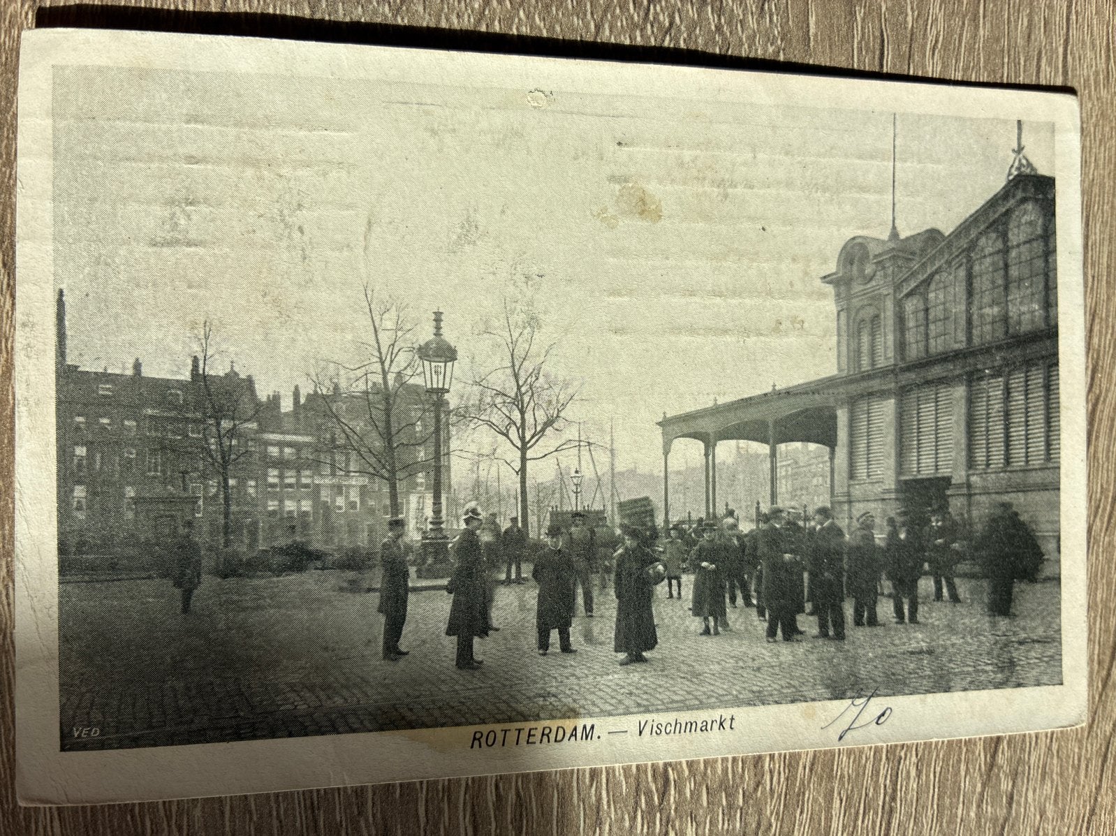 Oude Ansichtkaart Rotterdam - Vischmarkt (voor 1920), Ophalen of Verzenden, Voor 1920, Gelopen, Zuid-Holland