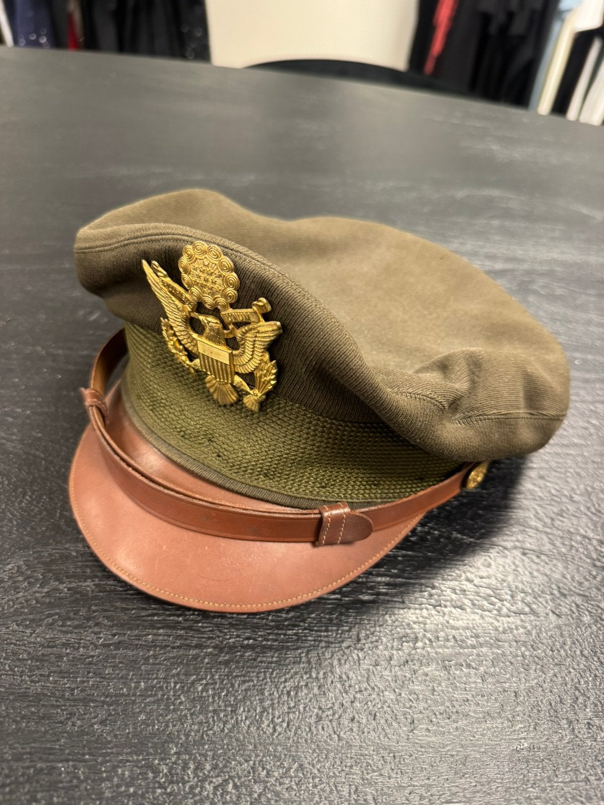 Originele WWII US Airforce crusher cap, Ophalen of Verzenden, Landmacht, Amerika, Helm of Baret