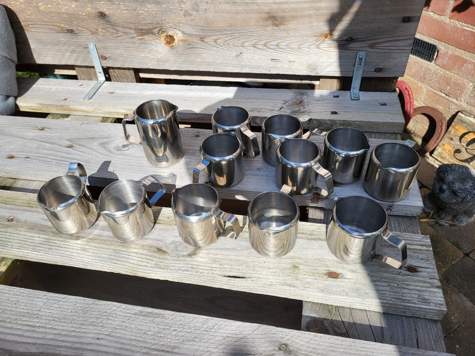 TE KOOP 12 KOFFIEMELK KANNETJES, Ophalen of Verzenden, Glas, Overige stijlen