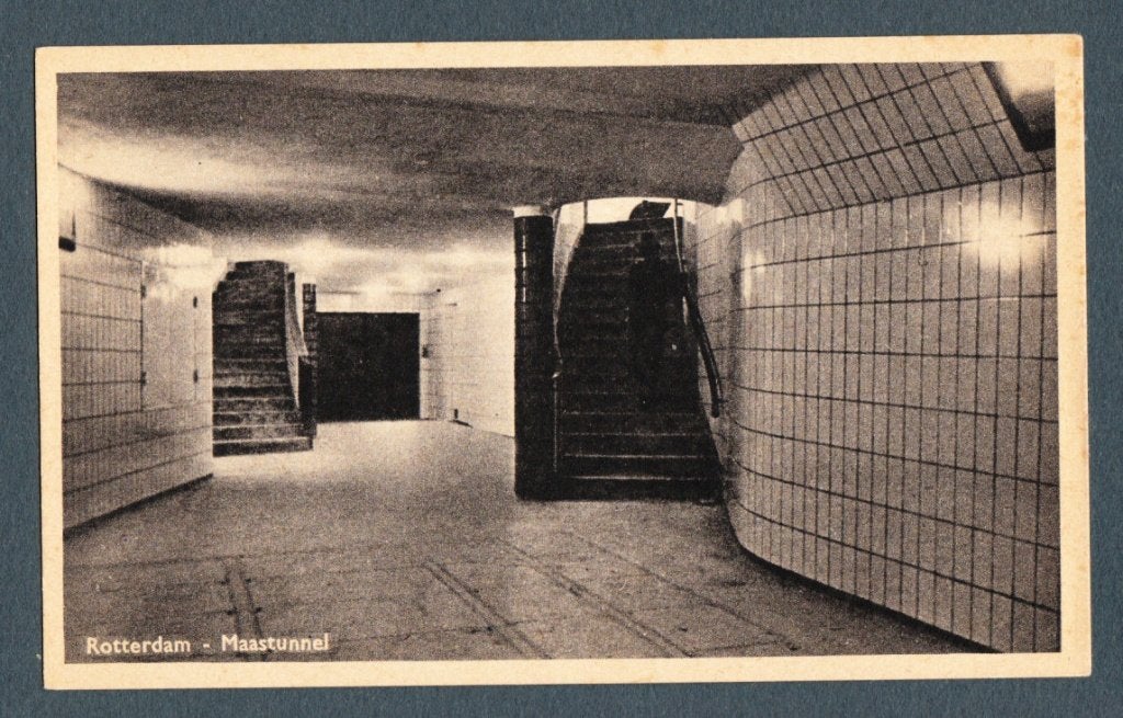 Rotterdam - Maastunnel, Verzamelen, Verzenden, 1940 tot 1960, Ongelopen, Zuid-Holland