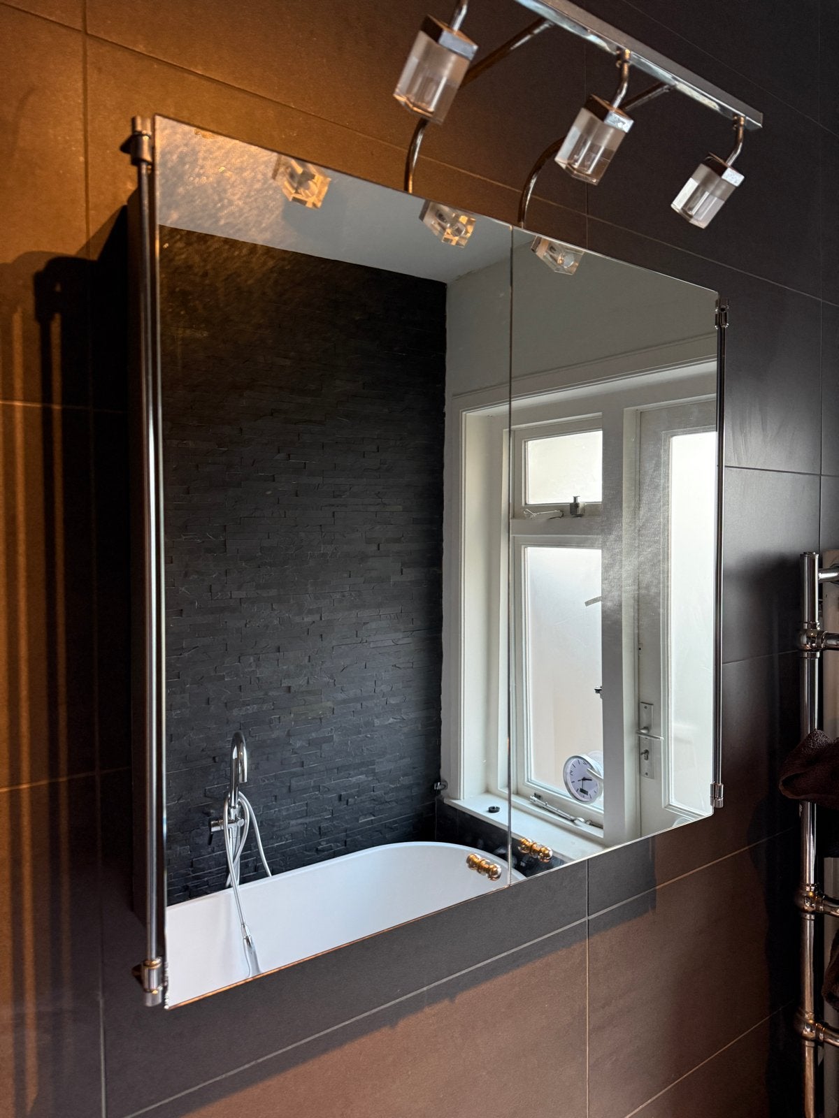 Spiegelkast met verlichting voor badkamer, Minder dan 25 cm, Minder dan 100 cm, Gebruikt, Spiegelkast