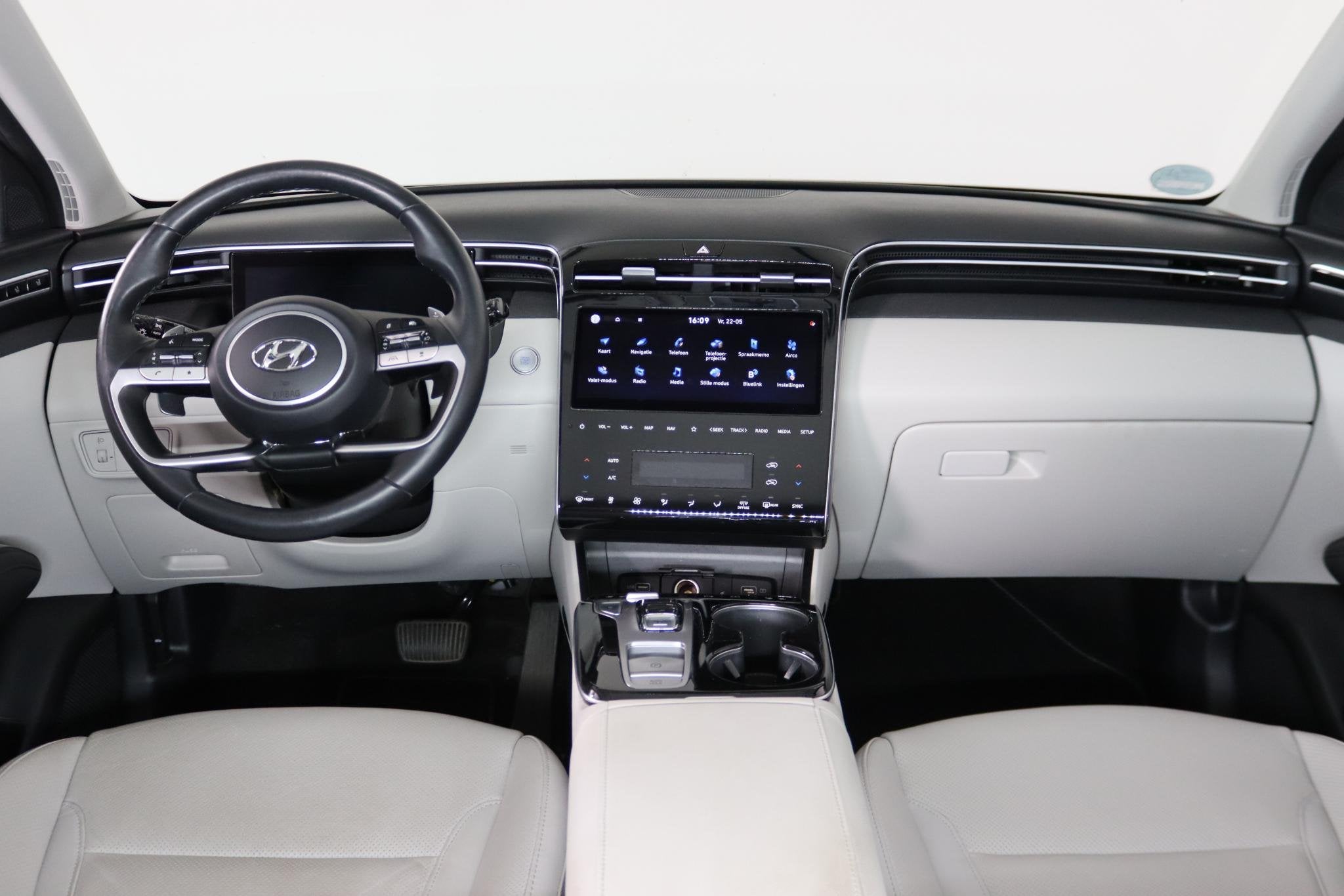 Hyundai Tucson 1.6 T-GDI MHEV Premium Volleder, 360Camera, A, Auto's, Euro 6, 4 cilinders, 150 pk, Blauw