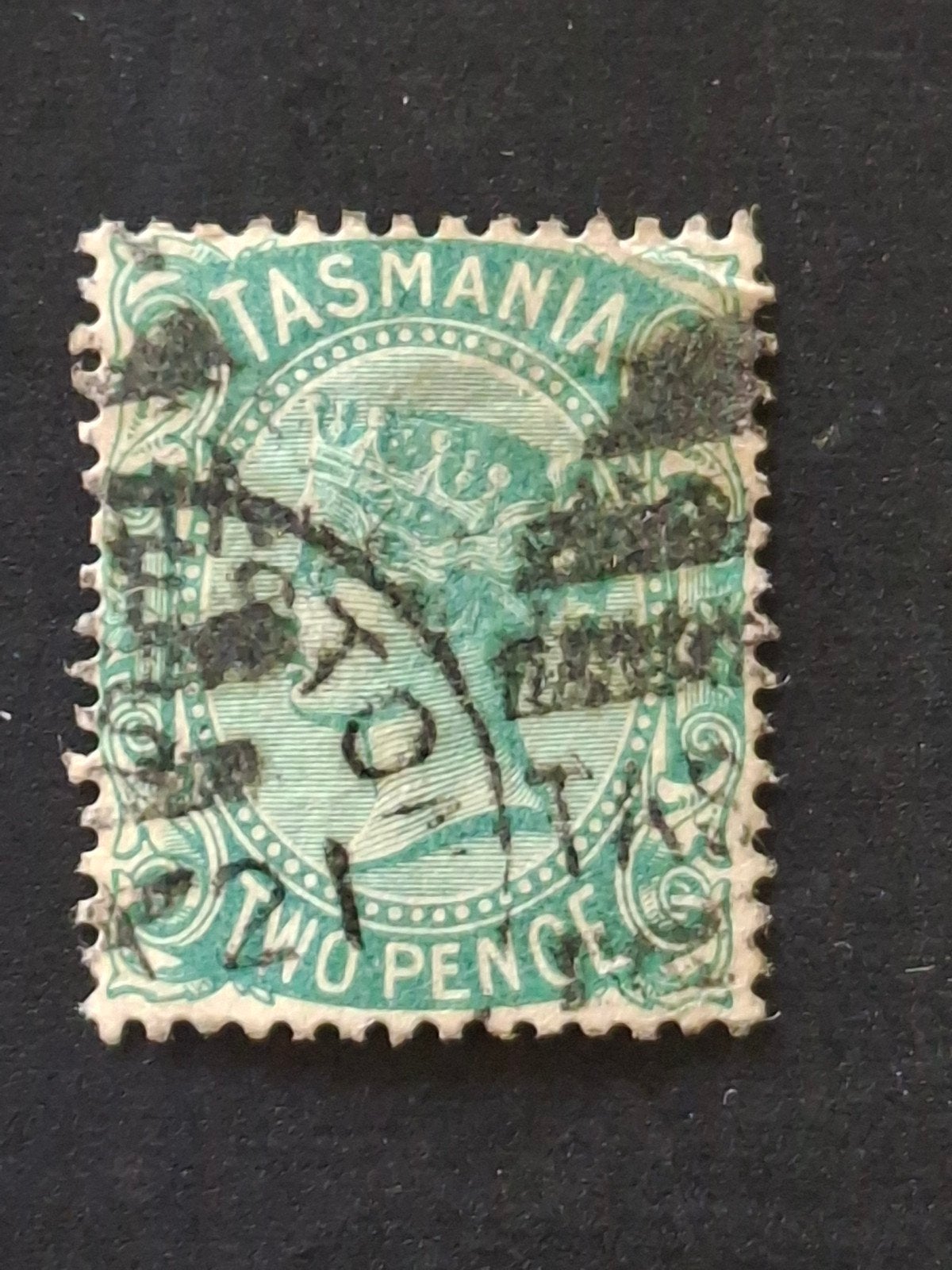 Australië  ■ Tasmanië   Mi 31  #2 (wm 7), Postzegels en Munten, Ophalen of Verzenden, Gestempeld