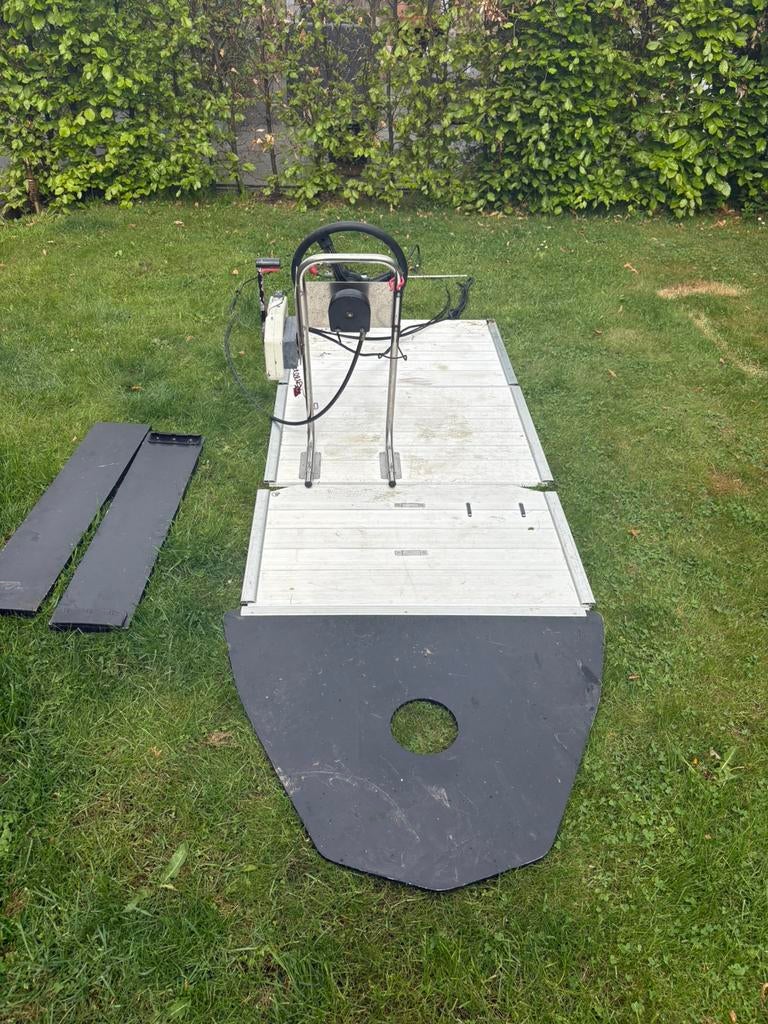 Rubberboot vloer met stuur, Watersport en Boten, Ophalen, Zo goed als nieuw