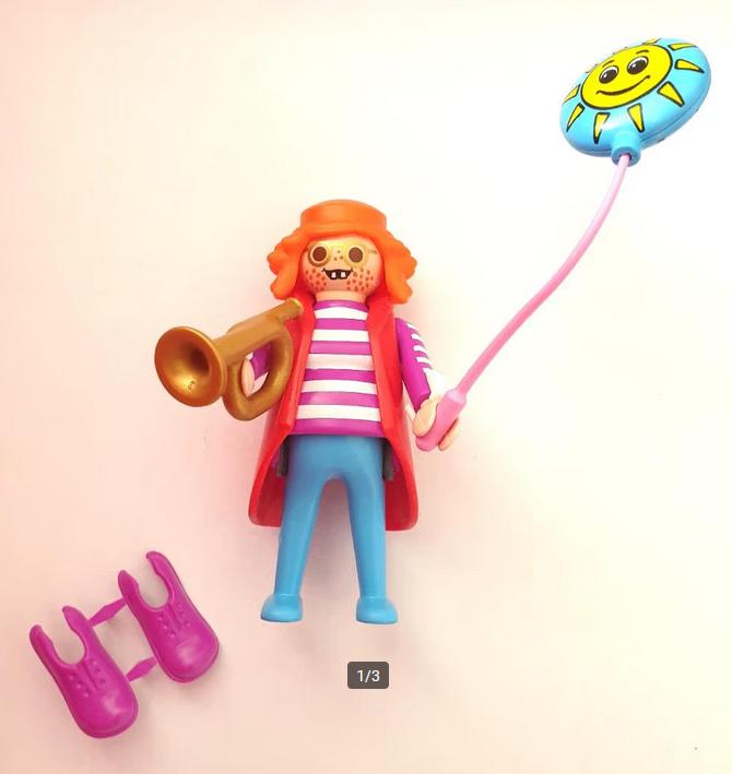 Playmobil Figures 24 clown met ballon en muziek instrument, Ophalen of Verzenden, Nieuw