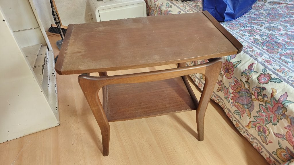 vintage houten theetafel, gaaf, Antiek en Kunst, Antiek | Meubels | Tafels, Ophalen