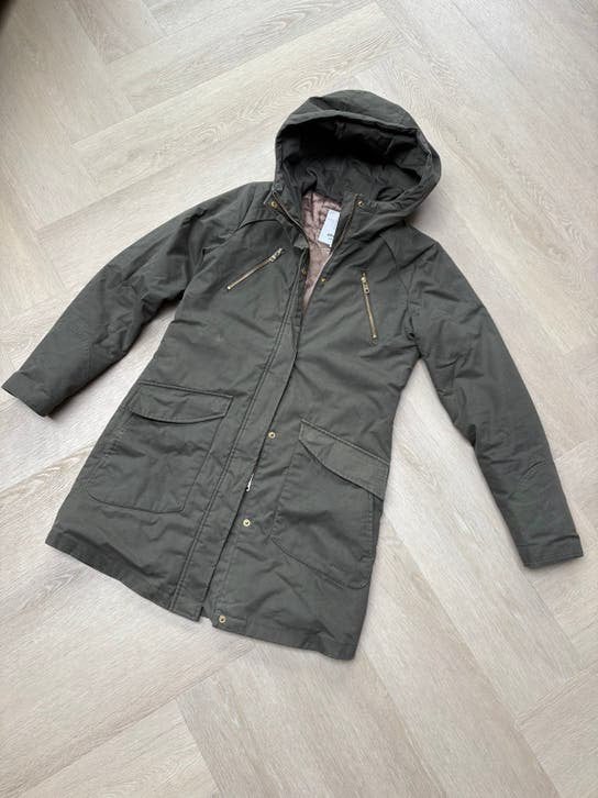 Elvine winterjas dames maat S groen, Ophalen of Verzenden, Gedragen, Maat 36 (S), Groen