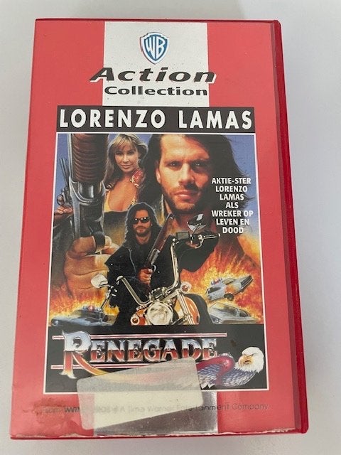 Videoband Renegade – Lorenzo Lamas, Nederlands ondertiteld, Vanaf 16 jaar, Ophalen of Verzenden, Actie en Avontuur