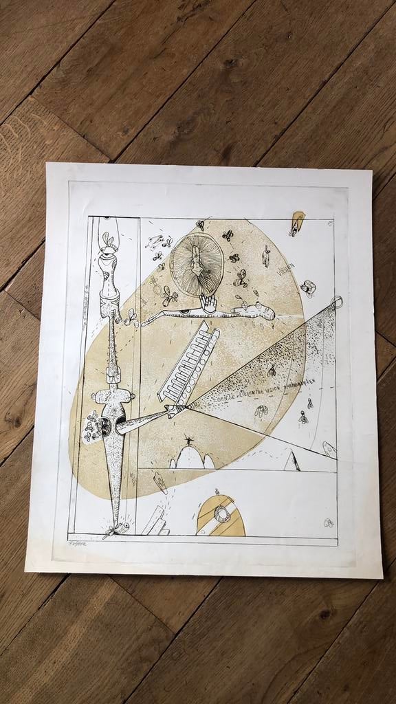 Oude zeefdruk, Antiek en Kunst, Ophalen of Verzenden