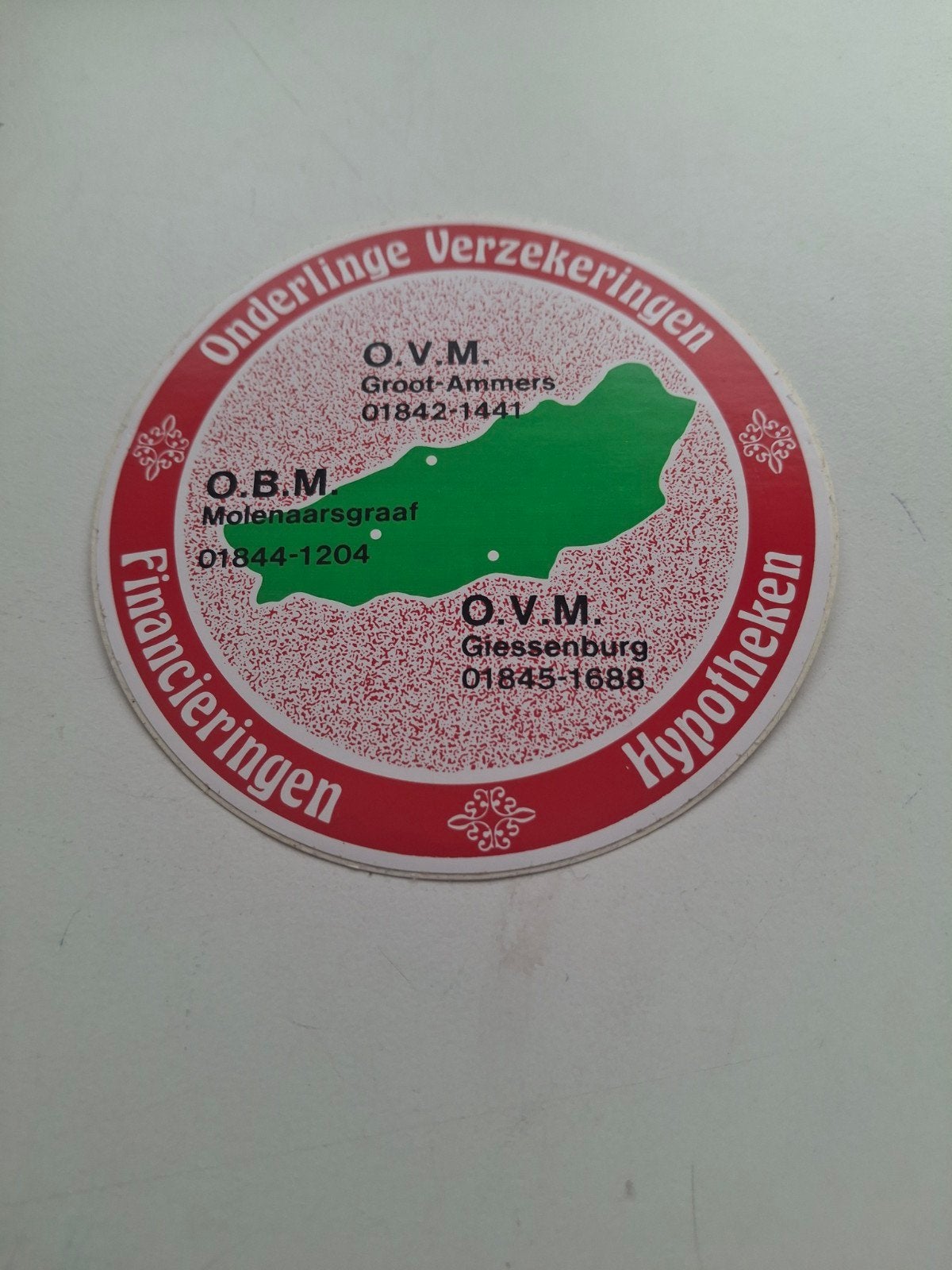 3 stickers O V M en O B M., Ophalen of Verzenden, Zo goed als nieuw, Overige typen