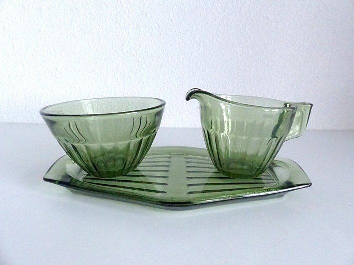 Andries Copier roomstel Neerlandia glas Leerdam, Antiek en Kunst, Antiek | Glas en Kristal, Ophalen of Verzenden