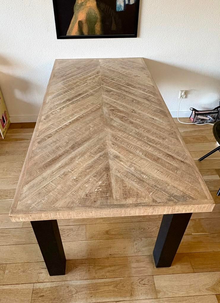 Tafelblad Woood Tablo mangohout visgraat 180x90cm, Ophalen