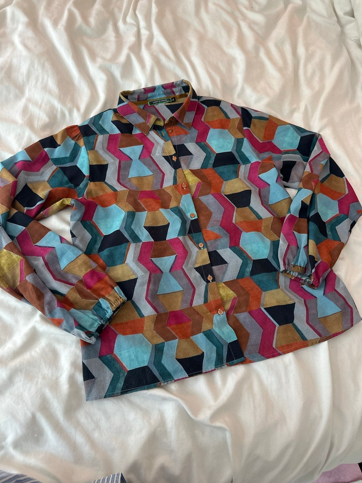 Lizzy & Coco Blouse Meerkleurig Maat XL, Kleding | Dames, Ophalen of Verzenden, Zo goed als nieuw, Maat 46/48 (XL) of groter, Meerkleurig