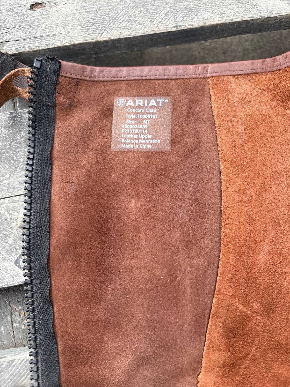 Cognac Ariat Concord chaps MT (medium tall), Ophalen of Verzenden, Gebruikt