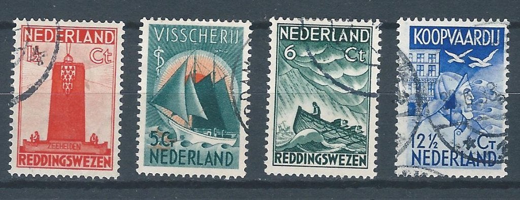 9600 – Nederland - NVPH 257-260 (gestempeld), Postzegels en Munten, Ophalen of Verzenden, T/m 1940, Gestempeld