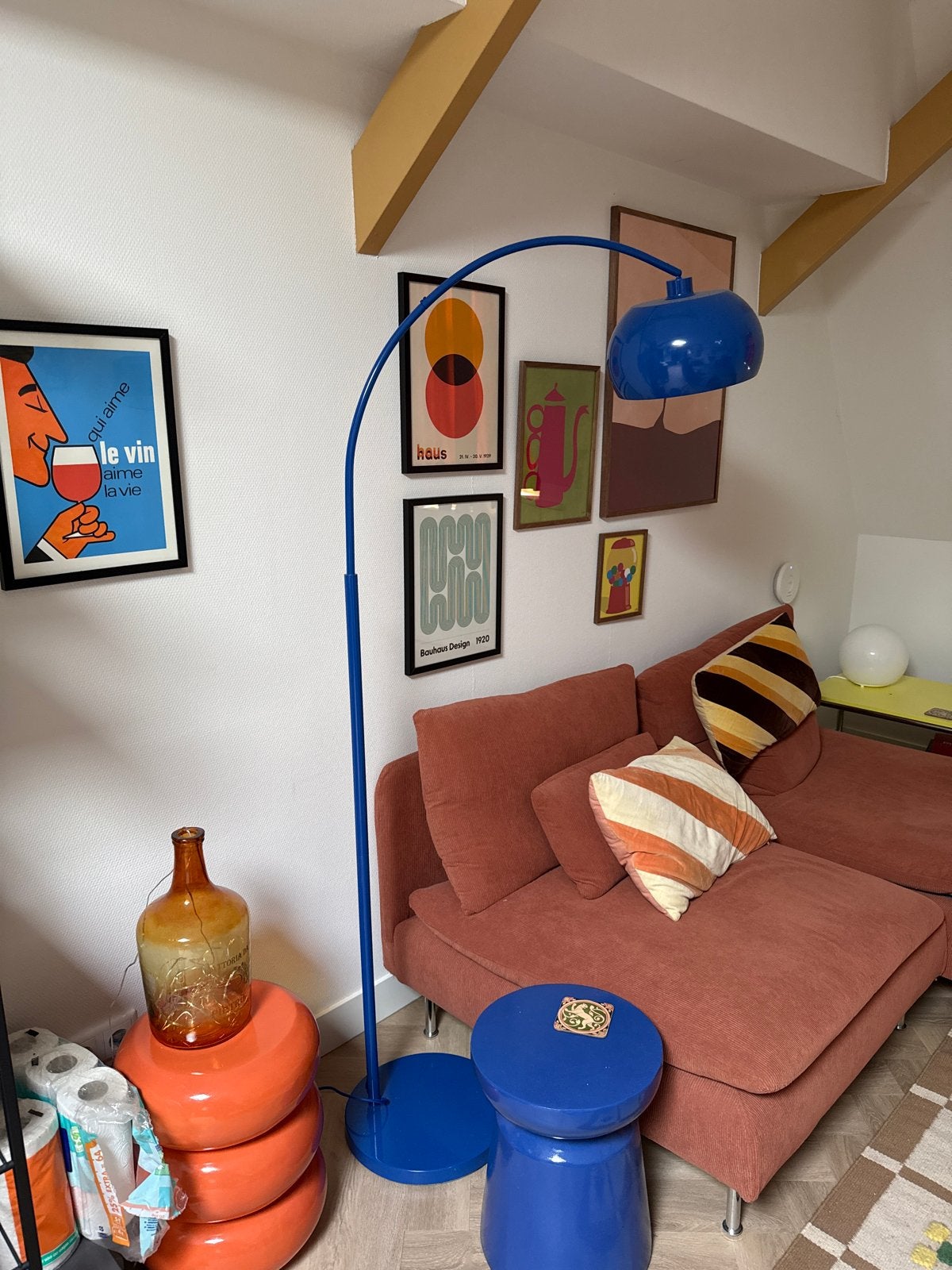 Blauwe booglamp van Kwantum, Ophalen, Gebruikt, E27 (groot), Metaal
