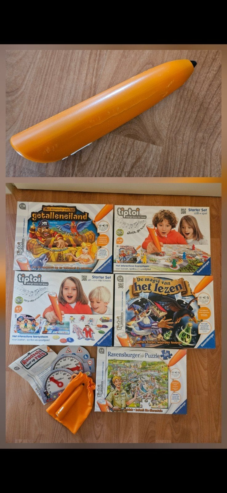 Tiptoi set inclusief pen en diverse spellen, Ophalen, Gebruikt, Puzzelen