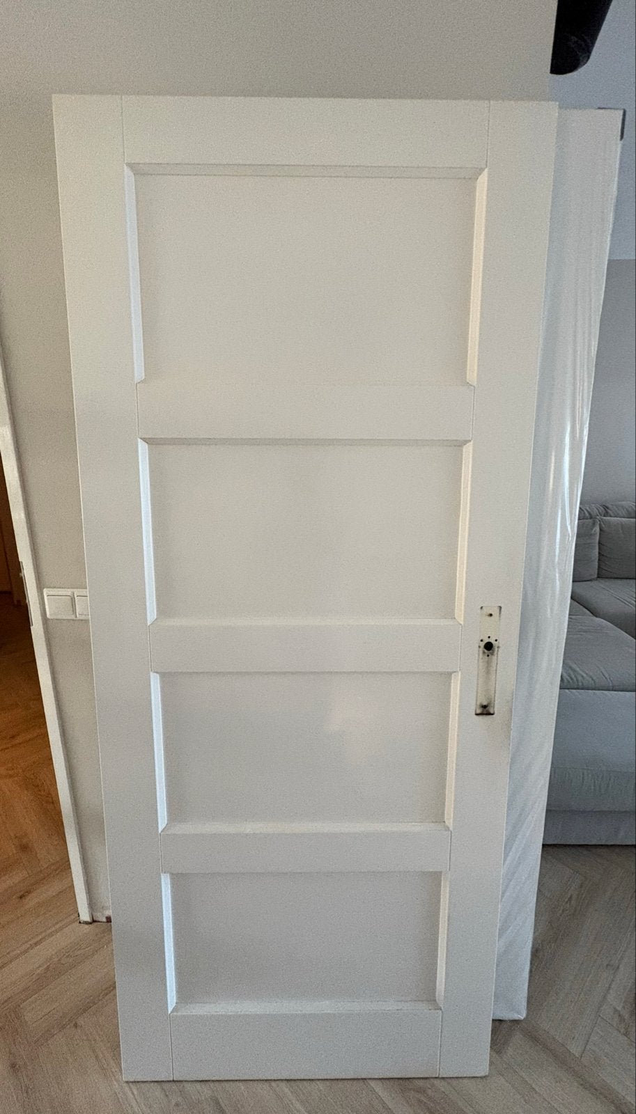 Binnendeur opdek 83x201,5 linksdraaiend, Doe-het-zelf en Verbouw, Deuren en Horren, Ophalen, Gebruikt, 80 tot 100 cm, Binnendeur