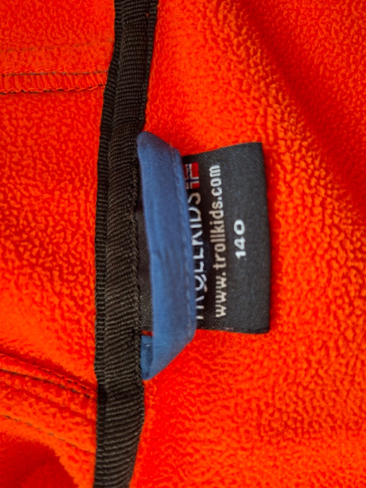 Trollkids softshell jas blauw oranje maat 140, Jongen of Meisje, Trollkids, Ophalen of Verzenden, Zo goed als nieuw