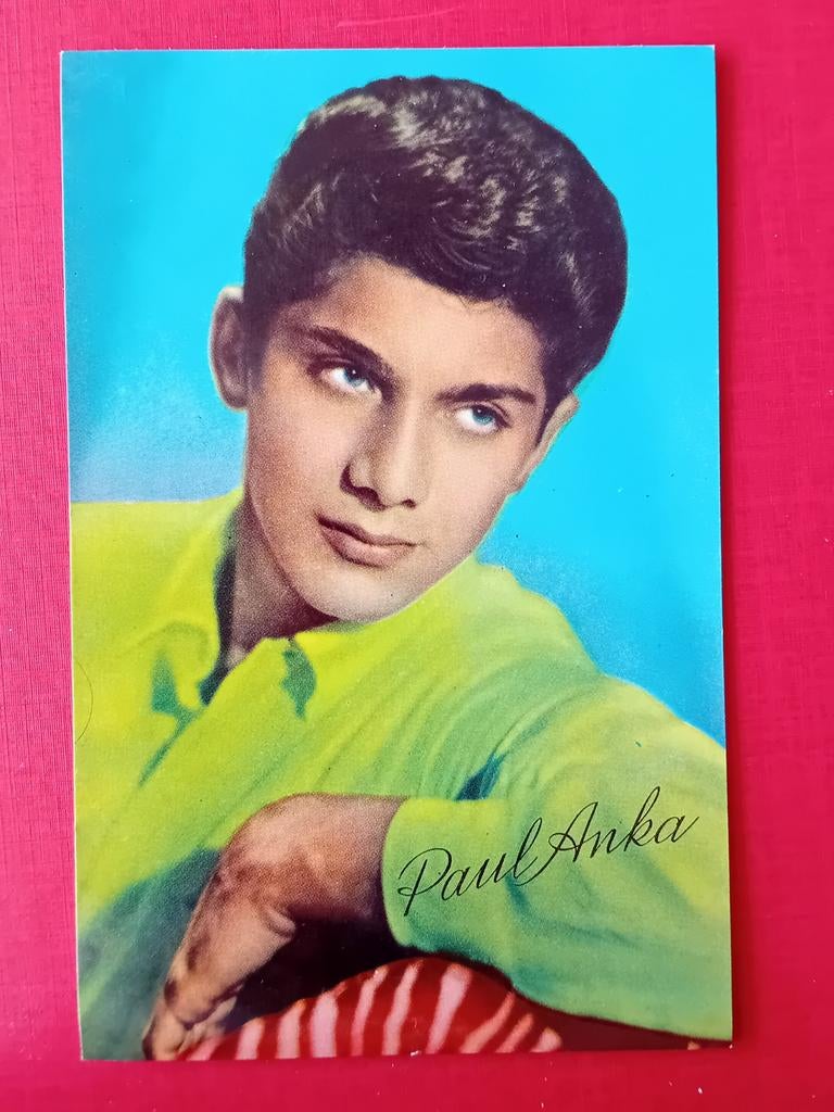 Ansichtkaart Paul Anka, Ophalen of Verzenden, Foto of Kaart