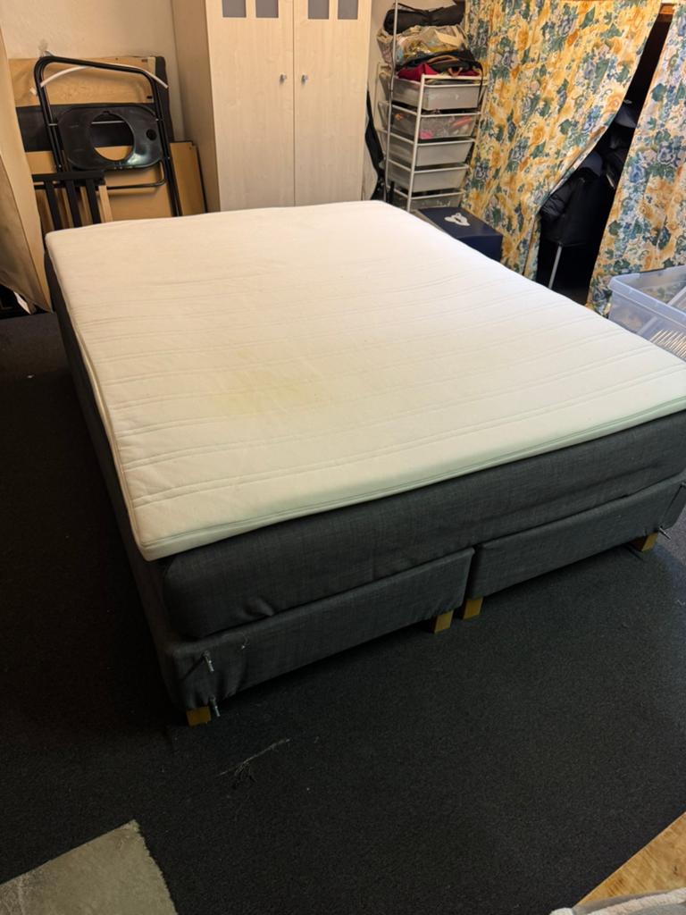 Ikea boxspring Dunvik 160x200, Huis en Inrichting, Ophalen, Gebruikt, Tweepersoons, 160 cm