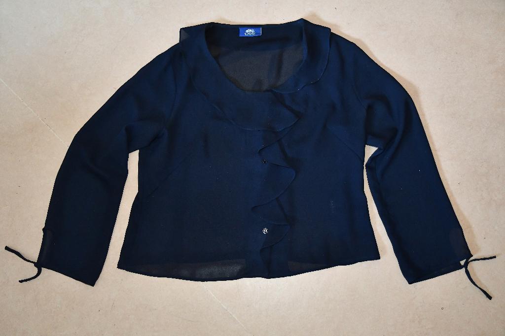 Blauwe transparante bloes van d'Aury - Maat 48, Blauw, Maat 46/48 (XL) of groter, D'Aury, Ophalen of Verzenden