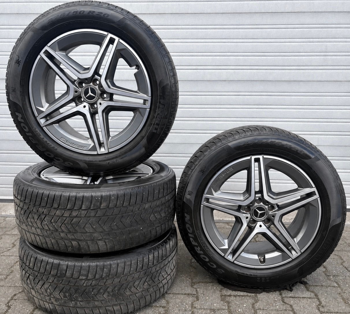 Originele 20' Mercedes GLE winterset A1674013200 A1674013300, Auto-onderdelen, Banden en Velgen, Ophalen, Gebruikt, 275 mm, Banden en Velgen