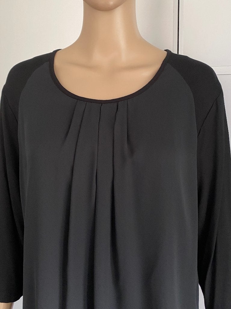 K411 Frank Walder mt. L=42/44 Lange Blouse top zwart, Zwart, Maat 42/44 (L), Ophalen of Verzenden, Zo goed als nieuw