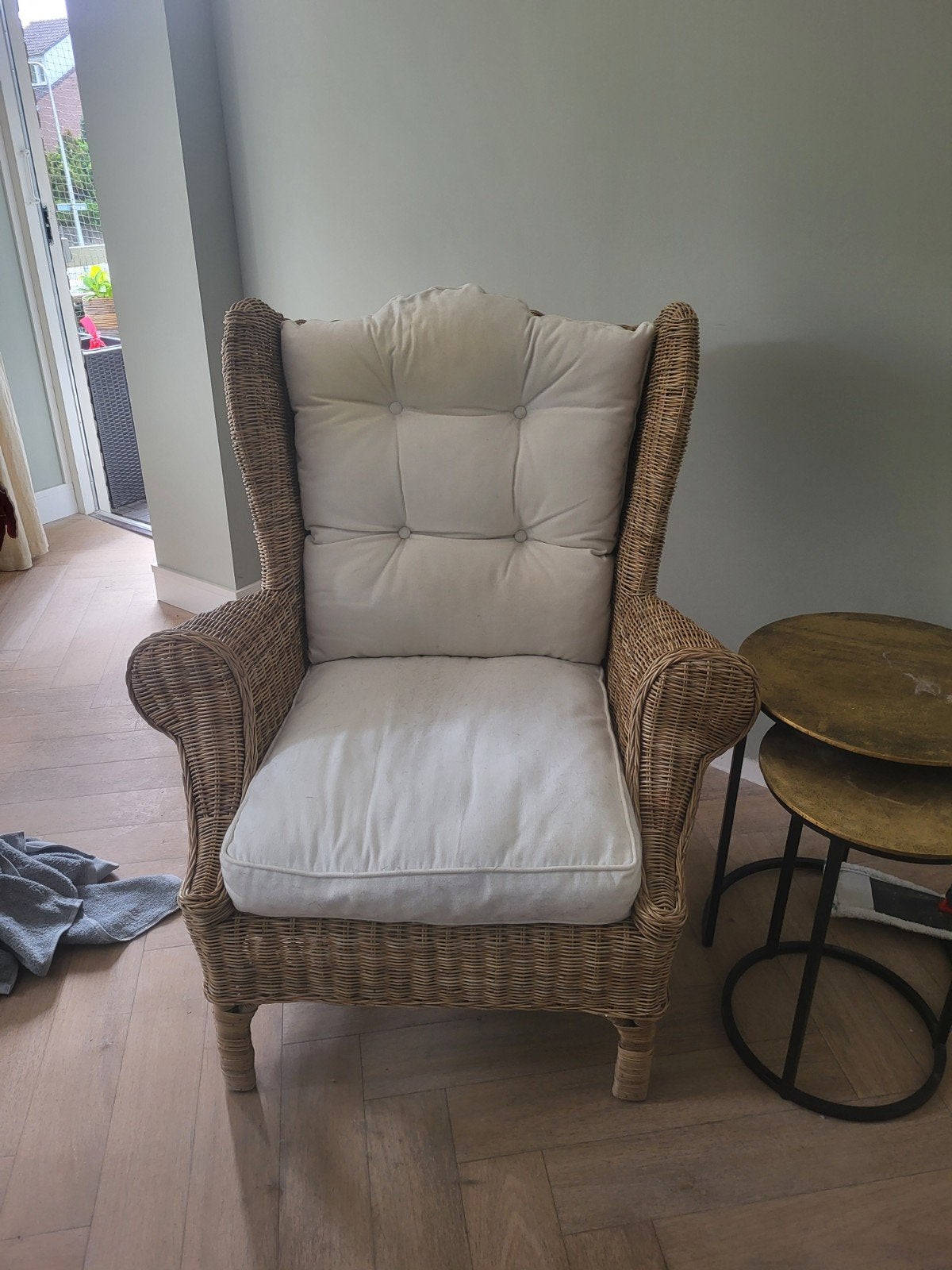 rotan riviera maison stoel, Huis en Inrichting, Ophalen, Zo goed als nieuw, 75 tot 100 cm, Minder dan 50 cm