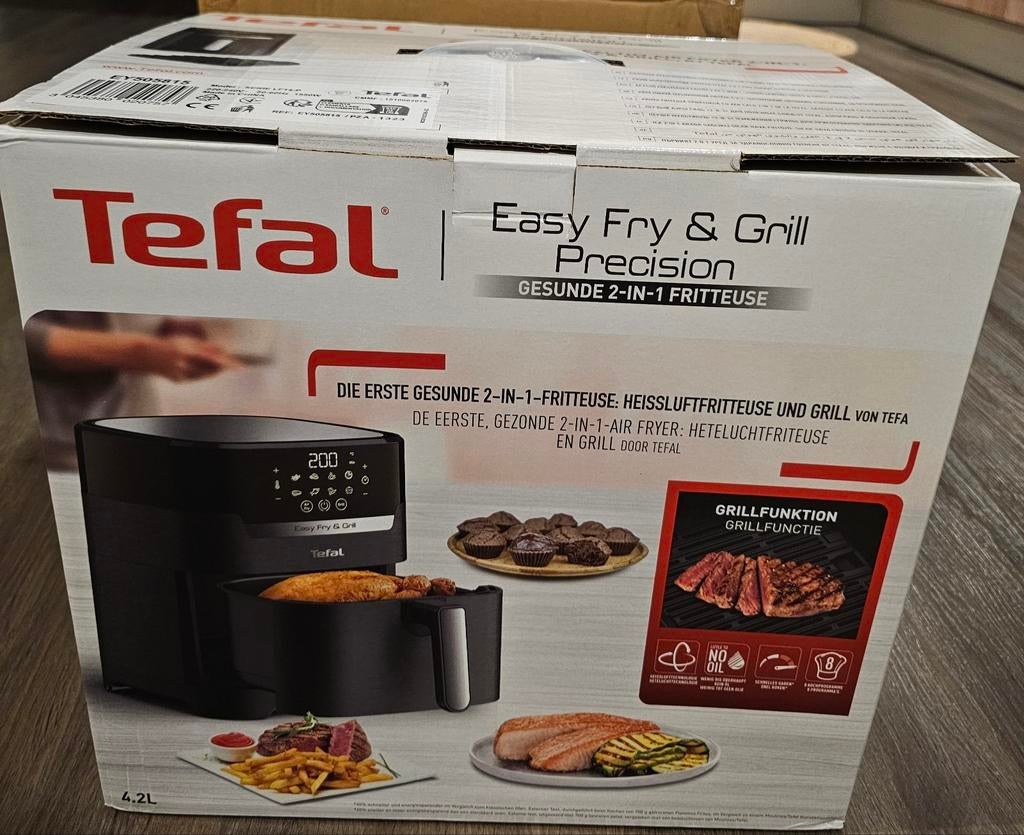 Tefal - Airfryer - Easy Fry & Grill Precision XL EY5058, Ophalen of Verzenden, Nieuw, Airfryer XL, 1000 t/m 1499 gram