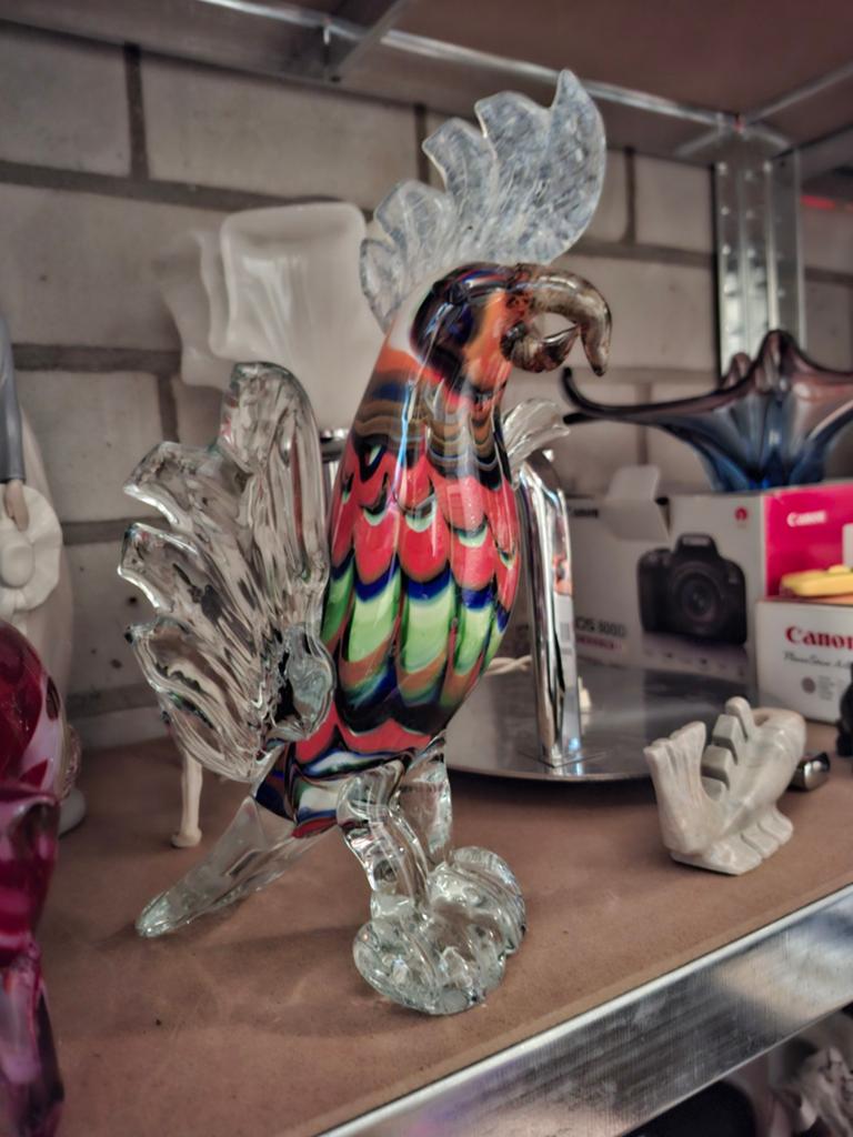 Kleurrijke glazen papegaai - Murano, Ophalen of Verzenden