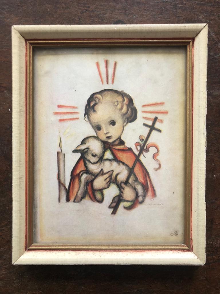 Oude religieuze prent, Verzamelen, Gebruikt, Ophalen of Verzenden, Voor 1940, Prent