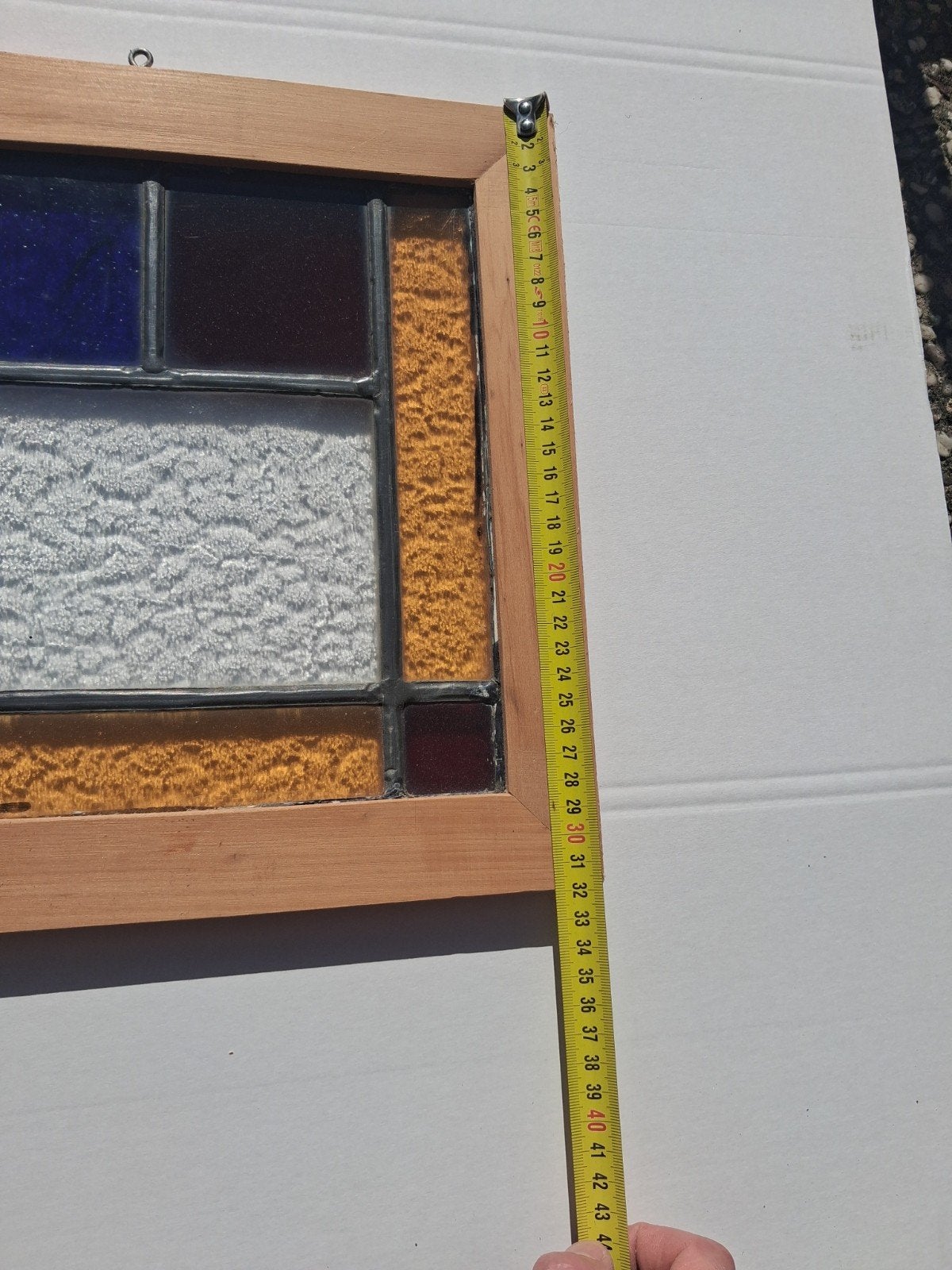 Set van 3 mooie glas-in-lood panelen, Huis en Inrichting, Ophalen, Gebruikt, Hout, Meerkleurig