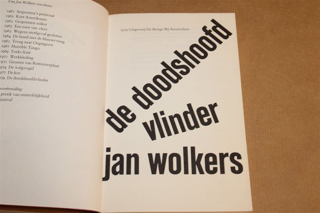 De Doodshoofdvlinder — Wolkers, 1e druk 1979, Ophalen of Verzenden, Gelezen