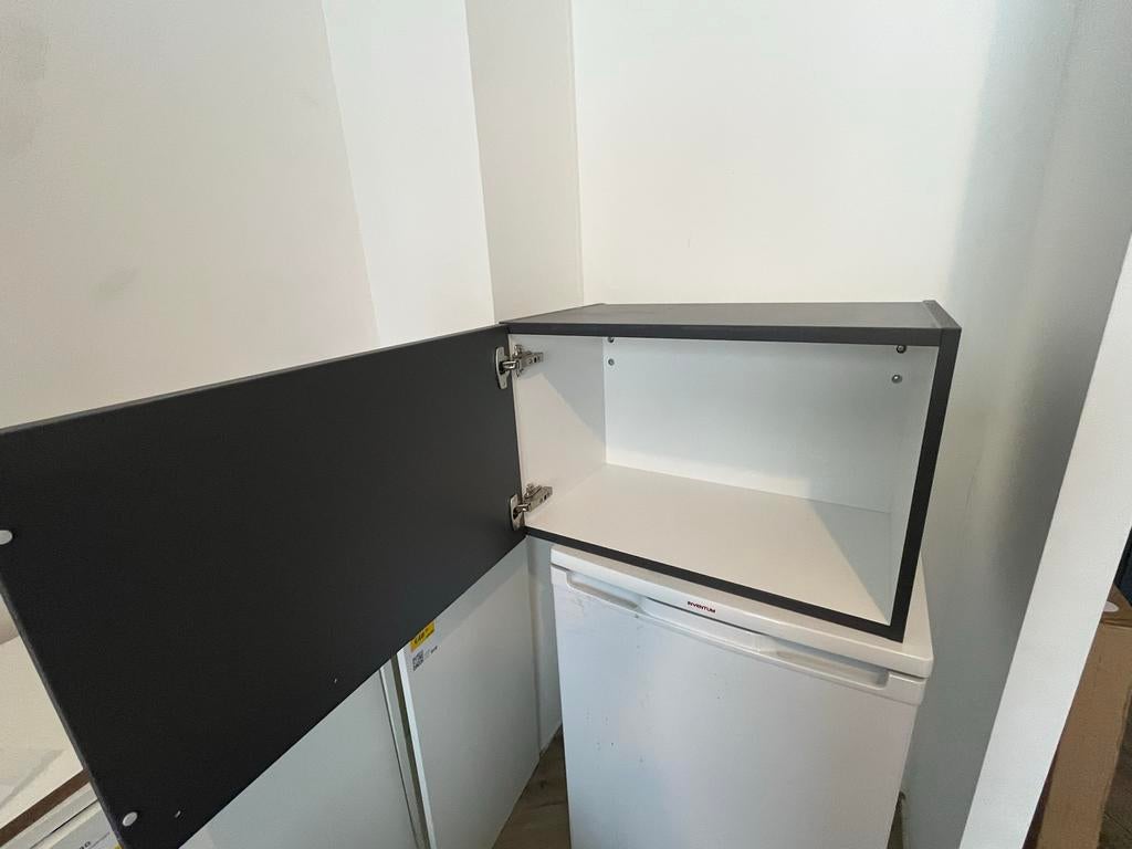 Twee nieuwe Hacker UNO bovenkasten - graphite, Huis en Inrichting, Ophalen, Nieuw, 50 tot 100 cm, Minder dan 100 cm