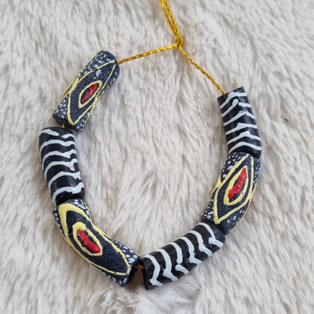 Afrikaanse glaskralen krobo tradebeads Ghana handelskralen, Kraal, Verzenden, NL, Nieuw