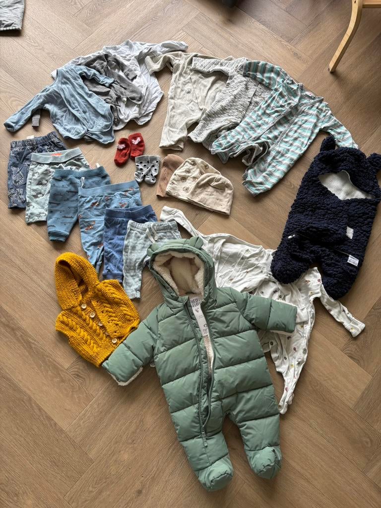 Compleet winter babykledingpakket maat 50/56, Ophalen of Verzenden, Gebruikt, Maat 50
