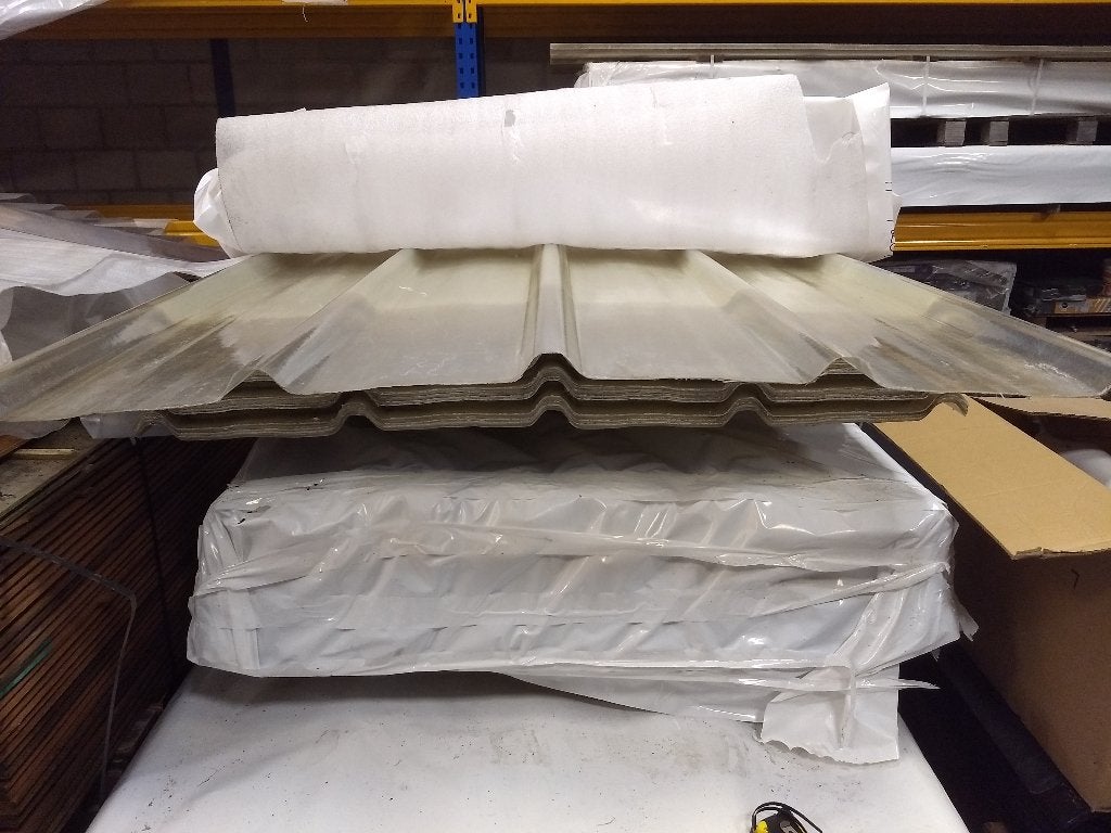 STUNTAANBIEDING 20 Nwe POLYESTER PROFIELPLATEN 200x105 cm, Tuin en Terras, Kassen, Ophalen, Overige materialen, Overige materialen