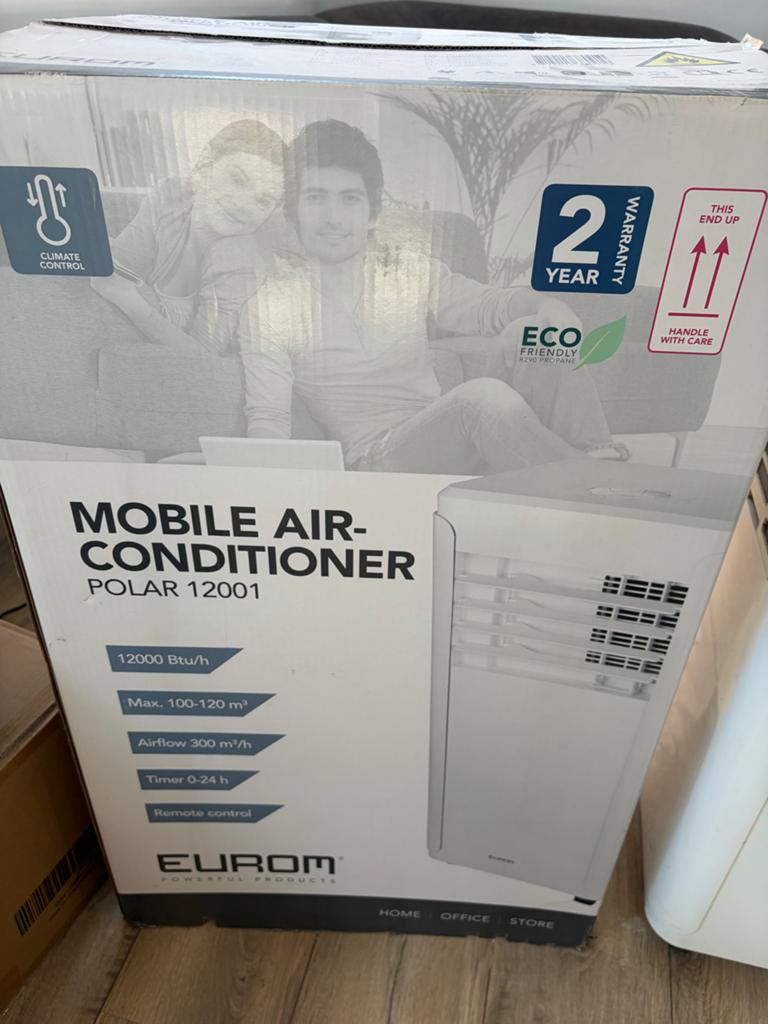 Eurom Polar 12001 Mobiele Airconditioner - Krachtig & Comple, Witgoed en Apparatuur, Airco's, Ophalen, Gebruikt, 3 snelheden of meer