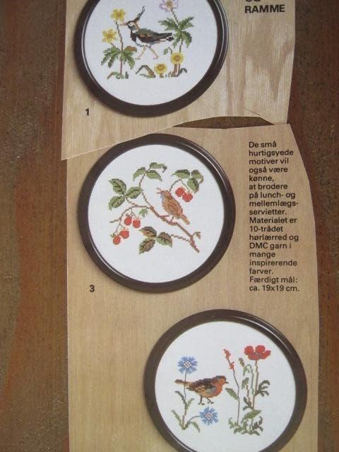 Borduurpatroon  3 x Vogeltje  nr 1802 do, Verzenden, Nieuw, Handborduren, Patroon
