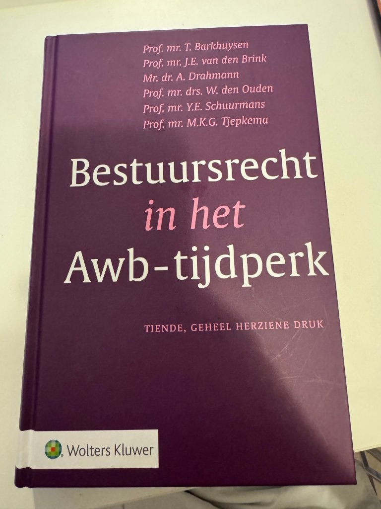 Bestuursrecht in het Awb-tijdperk - 10e druk, Verzenden, Gamma, T. Barkhuysen, J.E. van den Brink, A. Drahmann e.a., WO