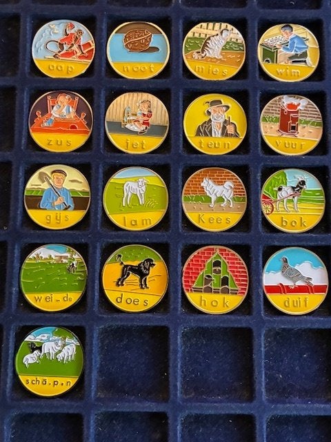 winkelwagenmuntjes serie Aap Noot Mies 17x, Verzamelen, Ophalen of Verzenden
