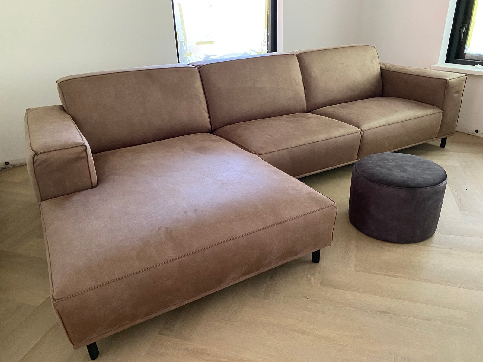 Hoekbank 300cm met chaise lounge   - Room108, Ophalen, Gebruikt, 100 tot 125 cm, Hoekbank
