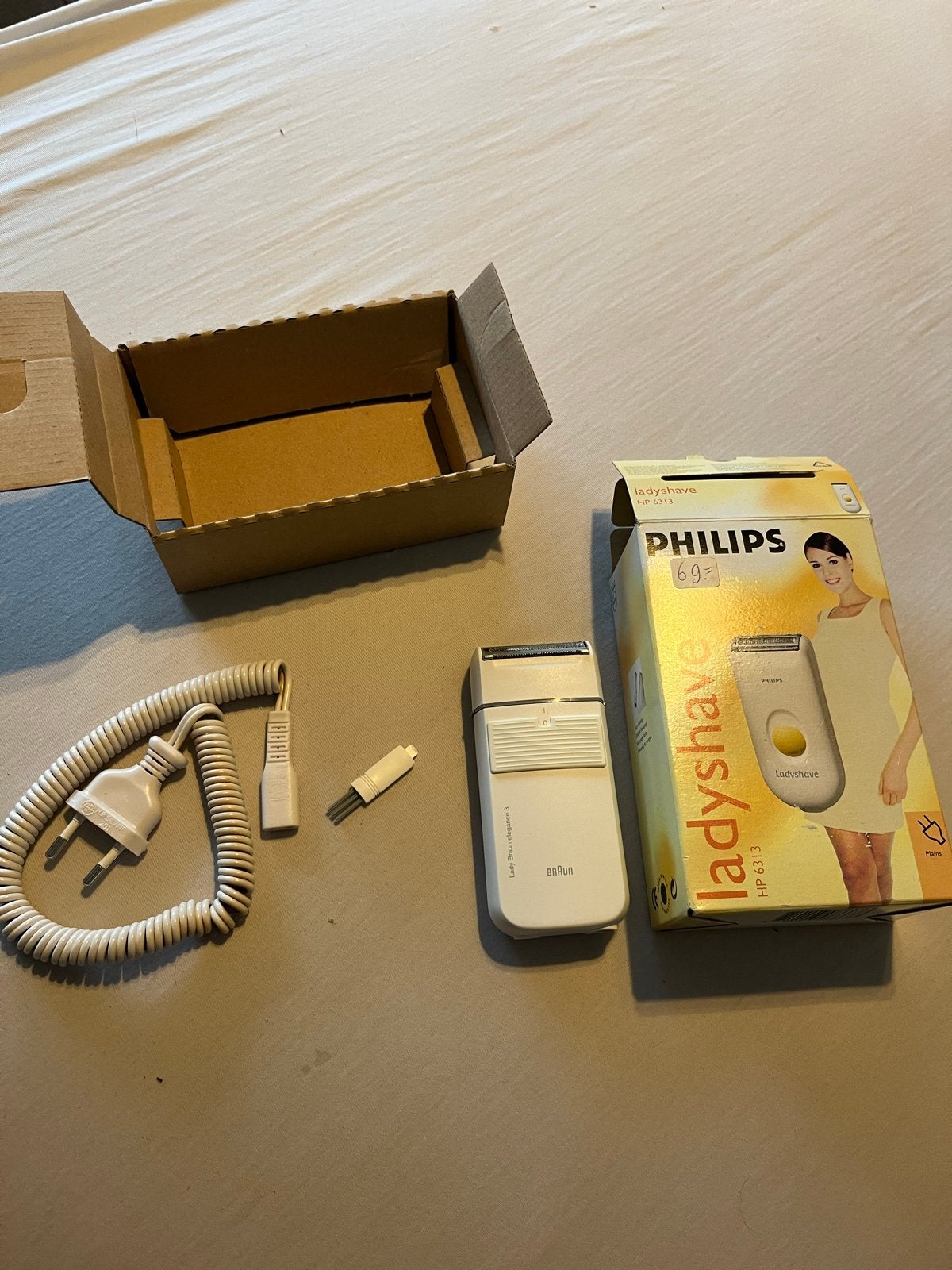Philips Ladyshave HP 6313 en Braun Lady Braun Elegance 3, Ophalen of Verzenden, Gebruikt, Scheren en Epileren