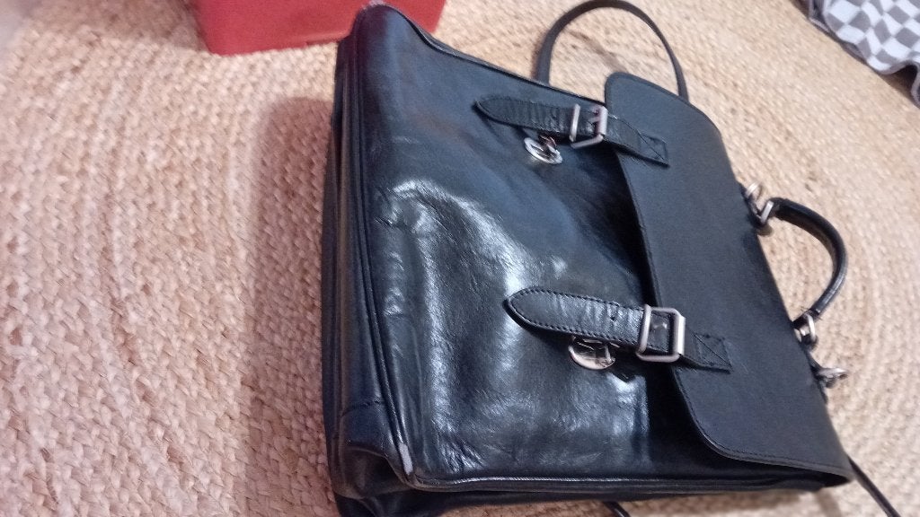 Leren kantoor tas rug tas akte tas / laptop tas, Ophalen of Verzenden, Nieuw, Aktetas