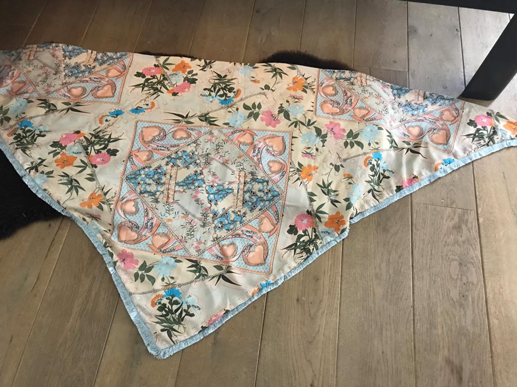 Mucho Gusto  Sjaal met Bloemenprint en Franjes, Ophalen of Verzenden, Zo goed als nieuw