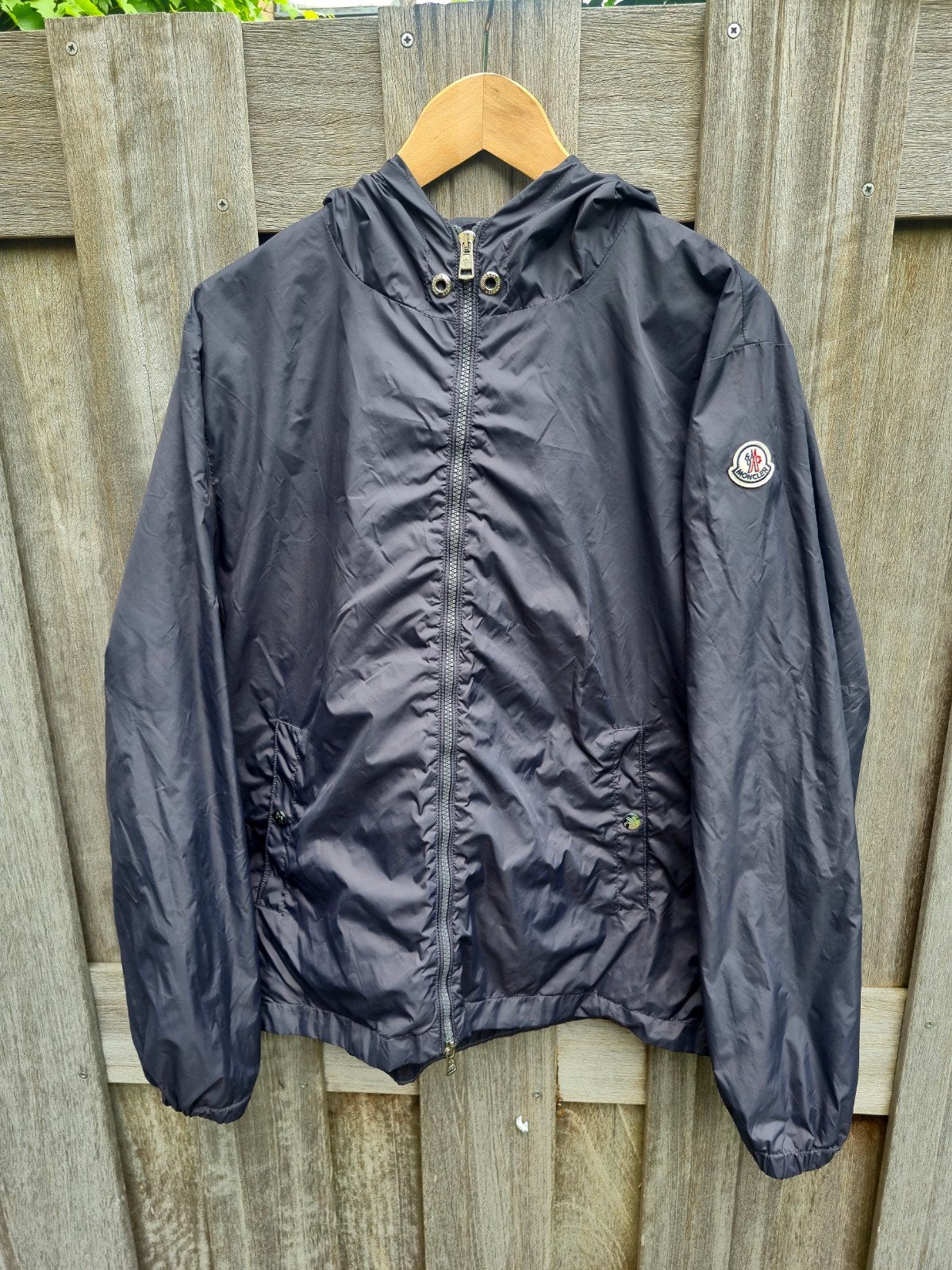 Moncler Windjack - antraciet, Maat L, Kleding | Heren, Jassen | Zomer, Maat 52/54 (L), Moncler, Blauw, Ophalen of Verzenden