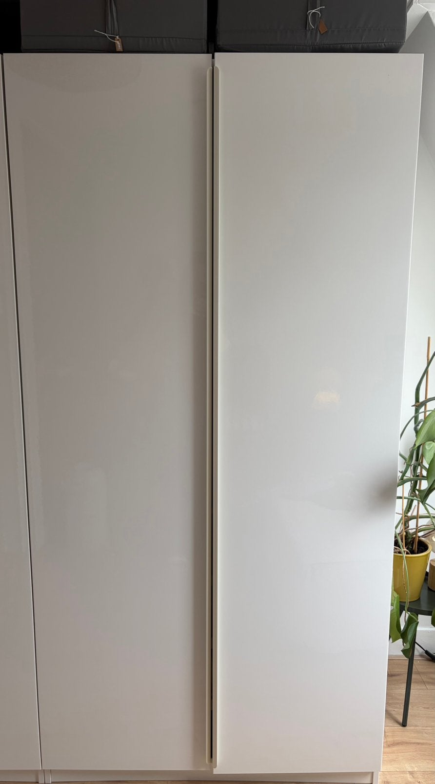 PAX kast 100x58x201 met 3 lades met glazen front, Ophalen, Gebruikt, 200 cm of meer, Meerdere deuren