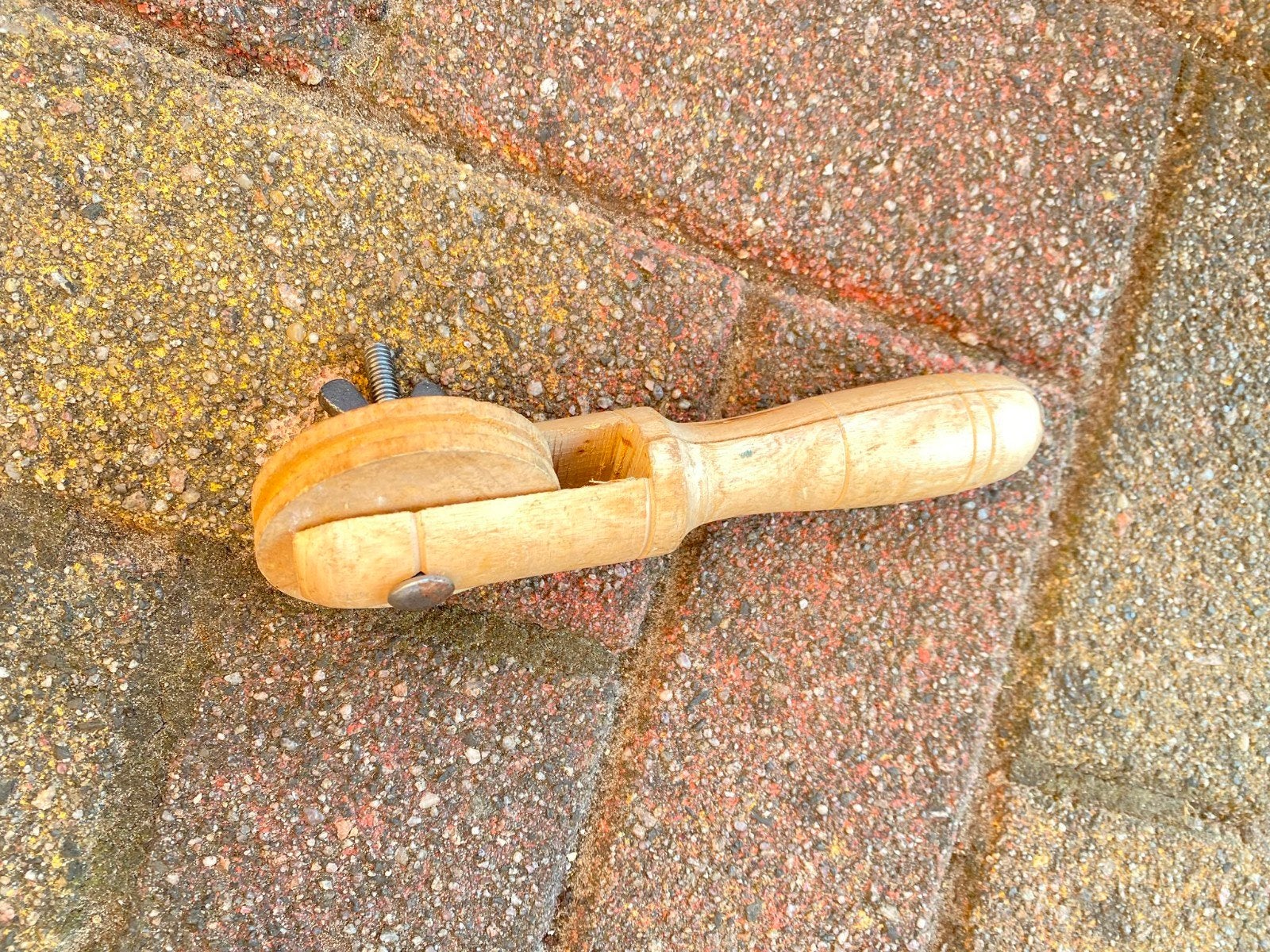 Goudsmid gereedschap - Houten handvat met vleugelmoer, Ophalen of Verzenden, Gebruikt, Overige typen, Overige merken