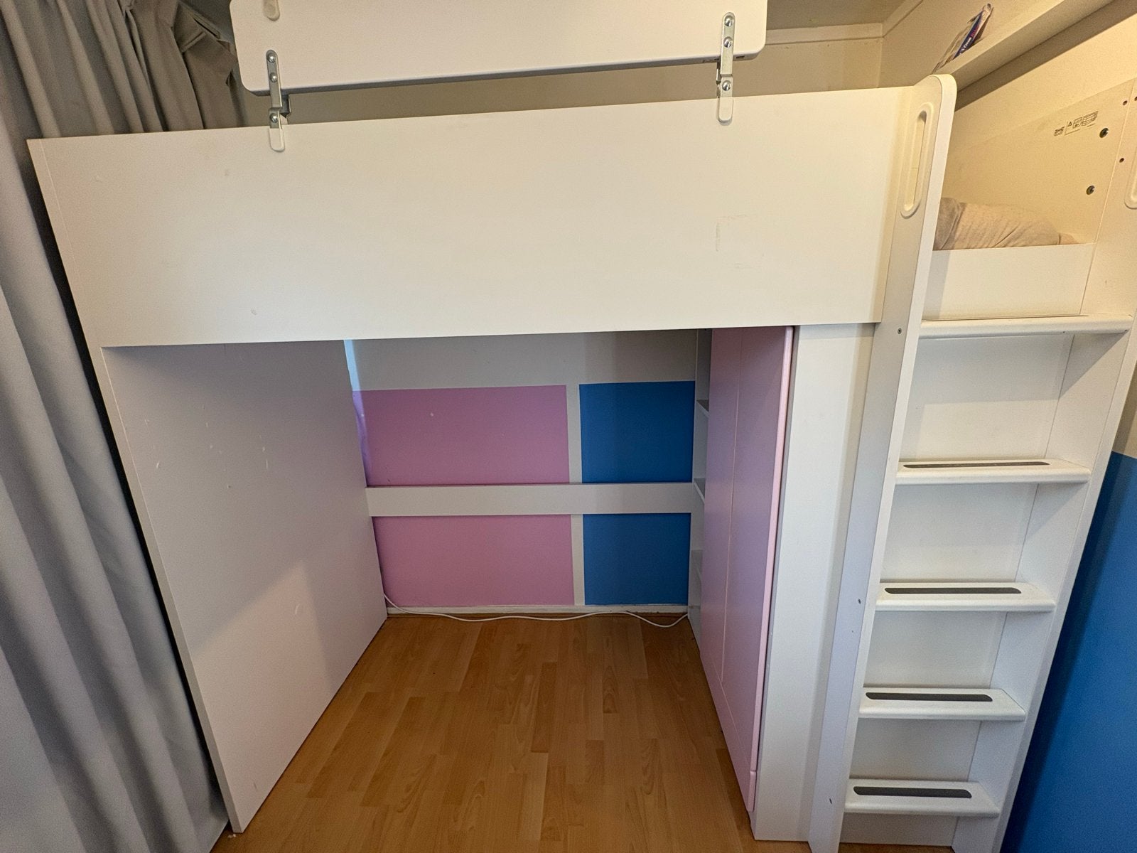 IKEA Hoogslaper met hekjes en optioneel matras, Ophalen, Gebruikt, Eenpersoons, 200 cm